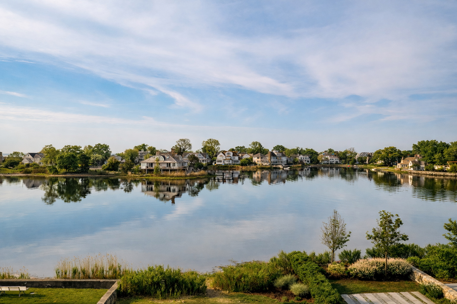 Old Greenwich CT waterfront neighborhood near Greenwich Point